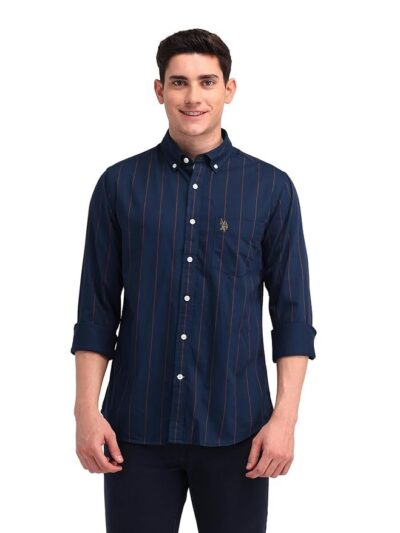 U.S. POLO ASSN. Men's Striped Tailored Fit Shirt